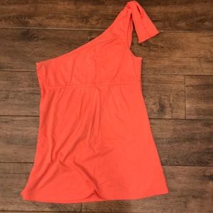 Gorgeous coral Lilly Pulitzer one shoulder top